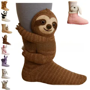 New Animal Socks are warm and soft, plush crochet cute decorative 3D animal socks