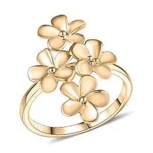 LUXORO 10K Yellow Gold Bouquet of Flowers Ring Size 6 4.10 Grams Christmas Gifts