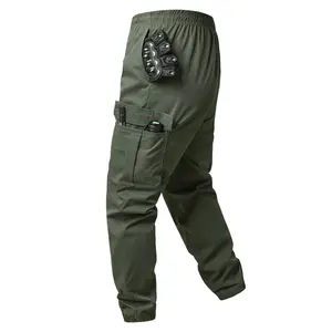 Men's Tactical Work Pants Spring/Autumn Versatile Fashionable Multi-Pocket Wear-Resistant Workwear for Construction Site Outdoor Hiking & Climbing in Multiple Colors