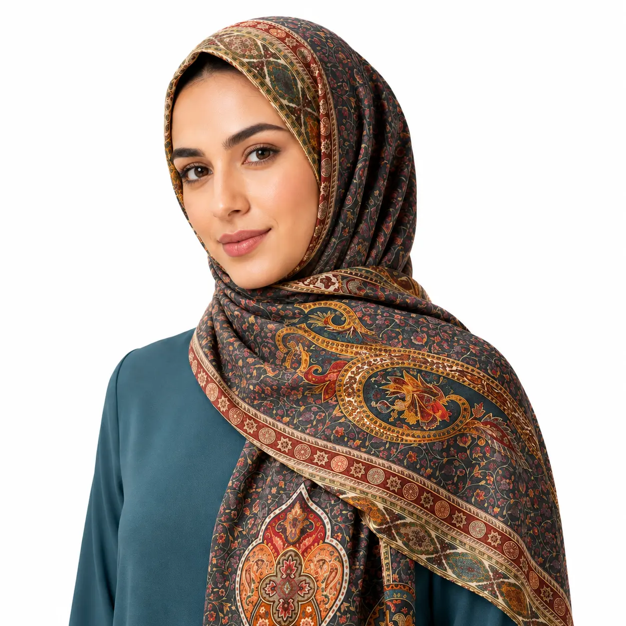Heritage Paisley Print Modal Hijab