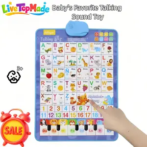 Interactive Talking Sound Picture Book for Kids , Spanish & English Bilingual, 300+ Words15 Themes6 Songs Q&A Learning Games, Screen-Free Preschool Educational Toy for Toddlers, Early Learning at Home & Travel, Valentines Day Gifts for Kids Animals