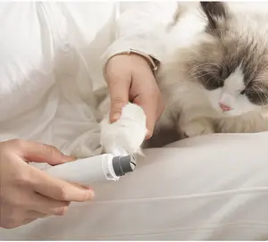 Pet Claw Care Quiet Trimmer - LED Light Pet Nail File, 2-Speed Adjustable Grinding Head, USB Fast Charging, Low Noise Grooming Tool for Cats and Dogs, Usb Charging