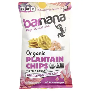 Barnana Organic Plantain Chips, Himalayan Pink Salt, 5 oz (140 g)