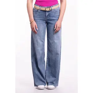The Kristen by Ava Lane Mid-Rise Tummy Control Wide Leg Denim
