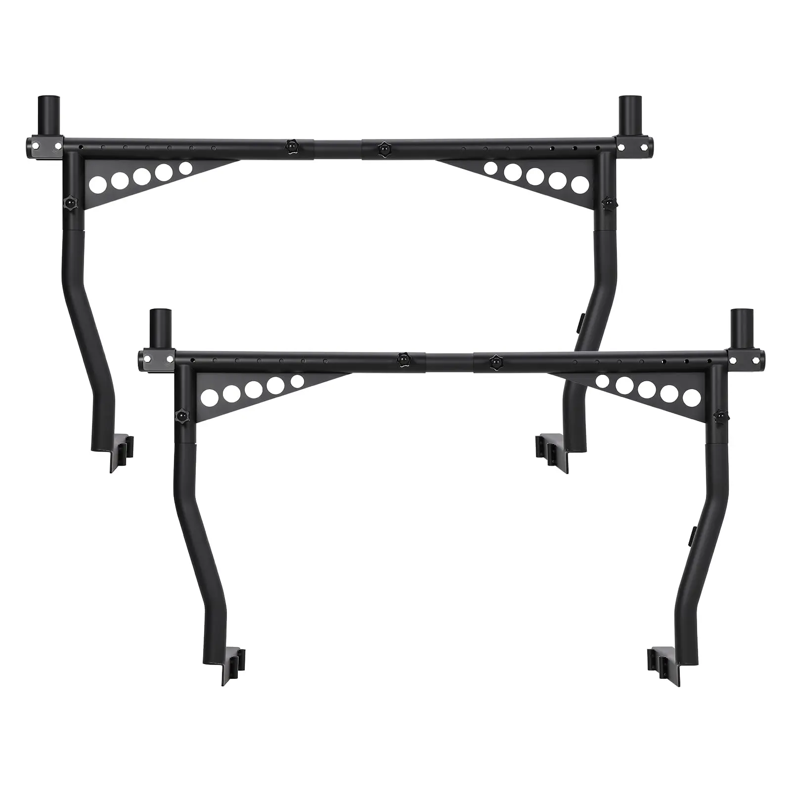Gaomon Heavy Duty Metal Truck Ladder Rack - 1000lbs Cap., 52"-82" Adjustable Height, No-Drill Universal Fit Rooftop Rack with 8 J-Bolts, Secure Tie-Down Points for Tent, Surfboard