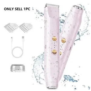 New Dual Head Women's Shaver, Two-In-One Private Area Trimmer, Portable USB Rechargeable, Cordless Body Shaver, Ladies' Dedicated Shaver, Holiday Gift, Groin Hair Trimmer