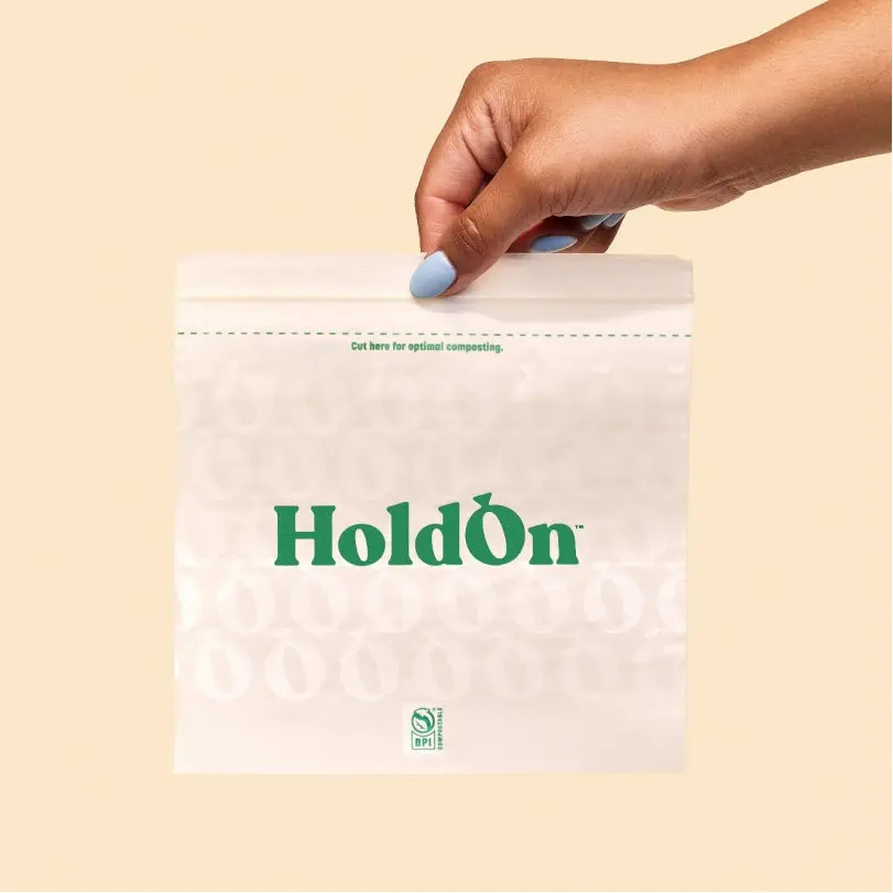 HoldOn Compostable Zipseal Sandwich Bags