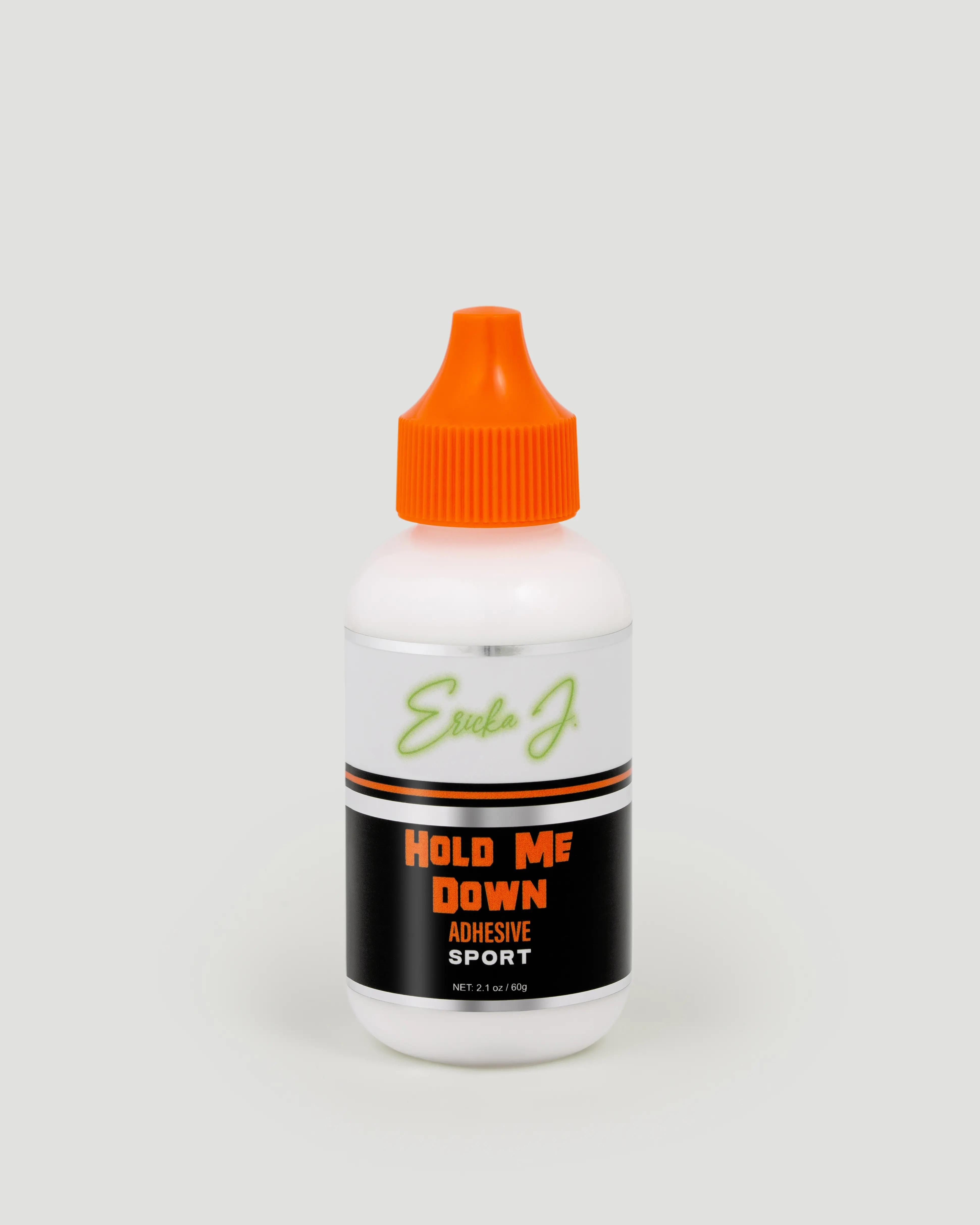 Ericka J Products, Hold Me Down Adhesive SPORT (Ain’t No Other) - Peach, Lace Wig Glue for Strong Active Hold, Waterproof Sweat Resistant Quick Dry Clear Matte Finish, 1 Pack, 0.7 oz / 20 g, 2.1 oz / 60 g, 5.3 oz / 150 g