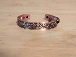 Skull Design Ghost Rider Solid Copper Cuff