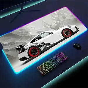 [Sale off up to 65%][Free Ship] Car Super Cool RGB Mousepad Computer Table Mat Gaming Mouse Pad Gamer Accessories LED Backlit Keyboard Cabinet Mousepad Deskmat