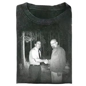 Michael Scott Shaking Hands with Walter White T-Shirt, The Office x Breaking Bad Mashup Shirt, Funny Dunder Mifflin Tee, Heisenberg Shirt