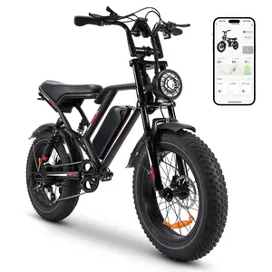 Electric ebike | Peak Power 1500W | Full Suspension | Top Speed 31 MPH | Range 40-70 Miles | 48V 17.5 Ah Removable Battery | 2-Seater Design | LED Headlights | 20-Inch All-Terrain Fat Tires | UL 2849 Certified ebike