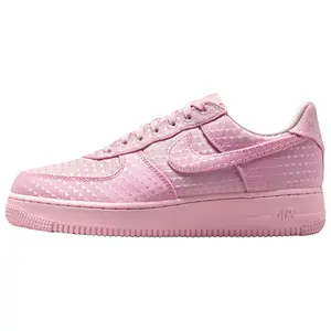 Nike Air Force 1 Low Top Skateboard Shoes for Women in Pink with Textured Design and Comfortable Fit Ideal for Casual and Competitive Skateboarding