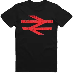 British Rail As Worn Retro Arrows Railway T-Shirt Tee Top