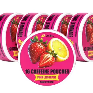 Caffeine Pouches - Pink Lemonade Flavor - 5 Jars (80 Pouches) energy drink Beverage energy drink energy drink deals energy pouches lyvwel Sweet