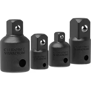 -  Socket Adapter and Reducer Set, 4-pcs,  Sockets Adapter Sets,  Adapter, Socket Adapter Set, 1/2 to 3/8 Socket Adapter, 3/8 to 1/2 Socket Adapter, 3/8 to 1/4 Socket Adapter