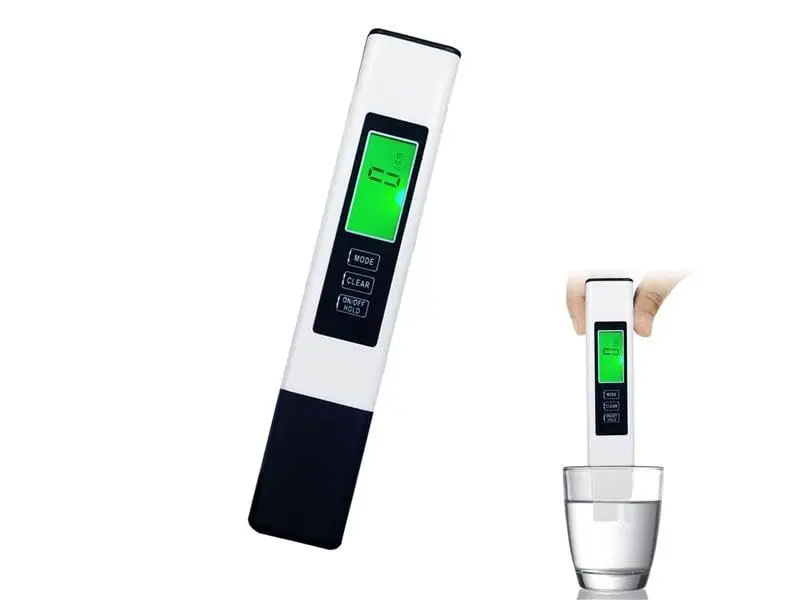 New 4 in 1 Tds Meter Digital Water Teste, Water Tester for Drinking Waters for Tap, Well, Pool, Hydroponics, Aquarium, Ro/Di System, Compact and Portable (White-PP)