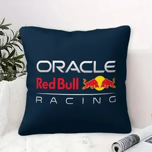 Red Bull Racing F1 Dorm Pillow – Essential Room Decor for College Students & Teen Motorsport Fans,Perfect for Man Caves, Racing Themed Bedrooms & Home Offices,17.7x17.7-inch Short Plush Material