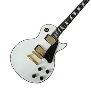 Mahogany Body guitar White,HH pickup ,Back pickguard ,22Frets