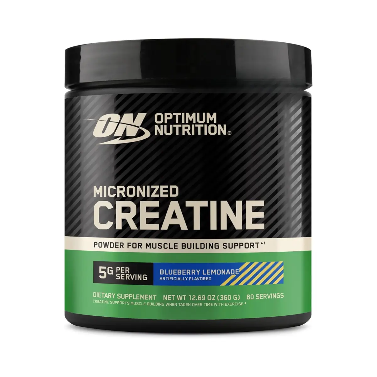 Optimum Nutrition Micronized Creatine Monohydrate Powder, Blueberry Lemonade Creatine, 60 Servings, 360 Grams (Packaging May Vary)