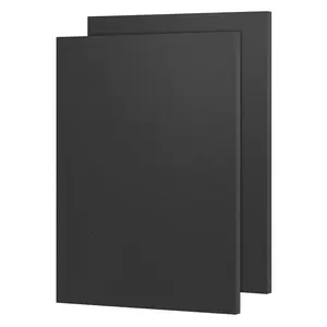 ABS Plastic Sheet 18" x 24" x 1/4" Thick (6mm) Black Rigid Moldable Thermoplastic Board for Crafts, DIY Projects,  Decor - Textured & Smooth Surface, Pack of 2