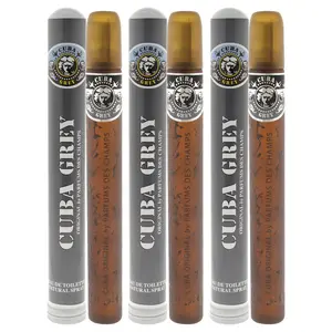 Cuba Grey by Cuba for Men - 1.17 oz EDT Spray - Pack of 3