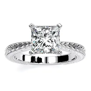 Azalea - Princess Moissanite Engagement Ring