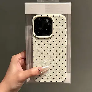 Simple Korean Polka Dot Phone Case, Full Protection Shockproof Durable Protective Tpu Cover, Fits iPhone 11/12/13/14/15/15 Pro/15 Plus/15/16/17 Pro Max