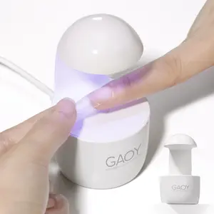 GAOY Mini UV Light for Gel Nails, Small Curing Light, Eggshell LED Nail Lamp, Fast Curing, White