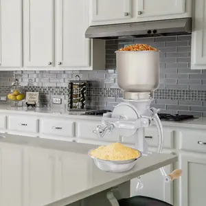 500 #   Home Use Hand Cranking Operation Grain Grinder Silver