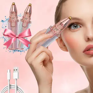 New Colorful Lipstick Shaver Trimmer USB Women Hair Remover Electric Mini Depilator for Armpits Eyebrows Facial Hair Removal Eyebrow Shaper Portable Eyebrow Trimmer