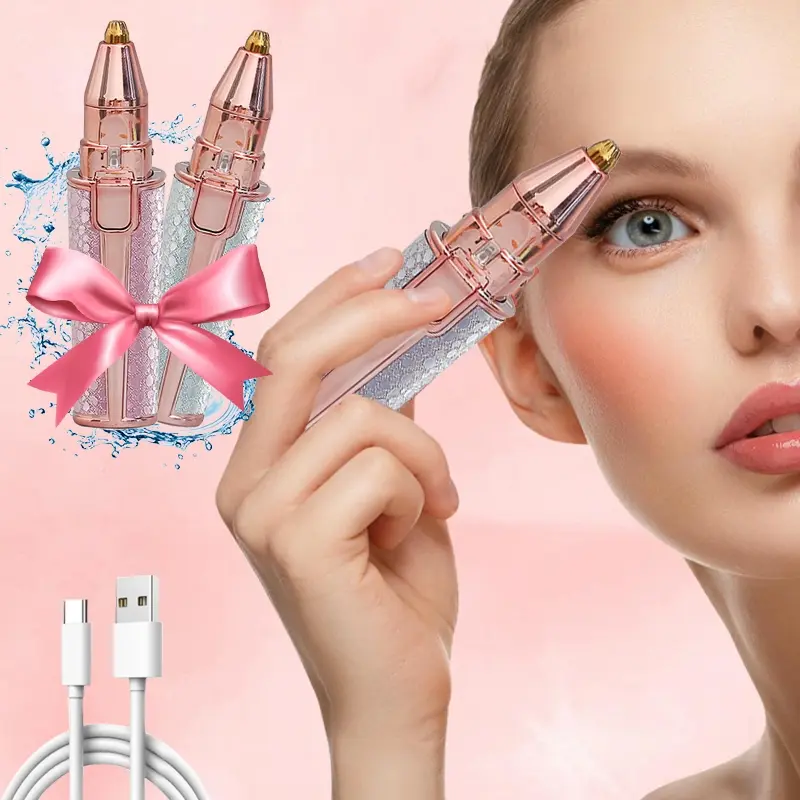 New Colorful Lipstick Shaver Trimmer USB Women Hair Remover Electric Mini Depilator for Armpits Eyebrows Facial Hair Removal Eyebrow Shaper Portable Eyebrow Trimmer