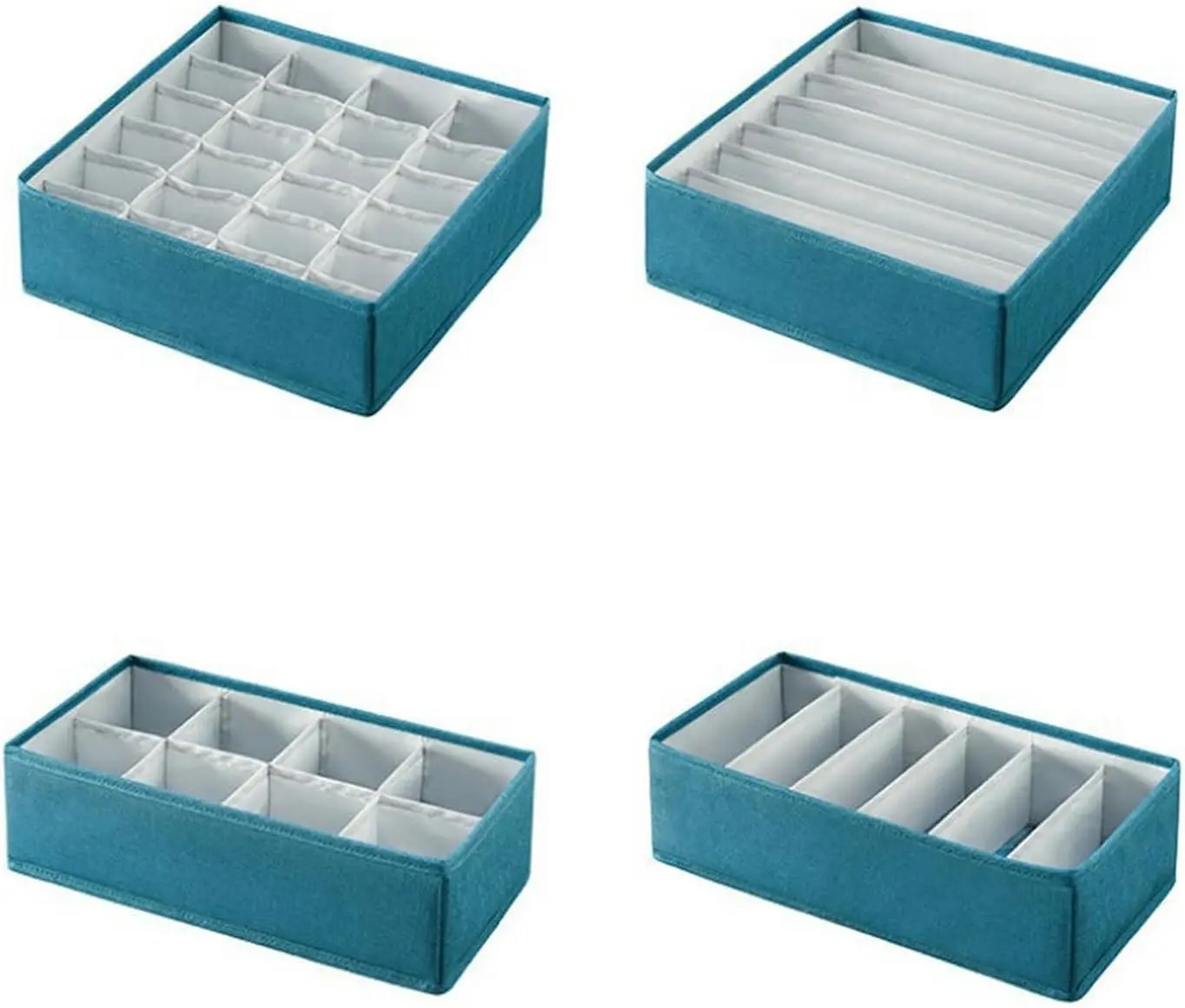 Household Fabric Underwear Storage Box Socks, Bras, Underwear Storage Drawer Type Organizing Box Divided Fabric Storage Box-6
