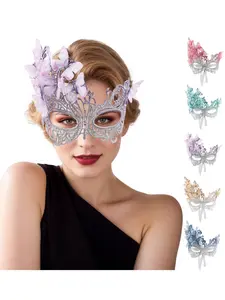 Mysterious Venice Butterfly Mask for Women, Costume Ball Party Accessory, Bar Dress Up, Elegant Masquerade Mask, Unique Fashion Item, Twilight Masquerade
