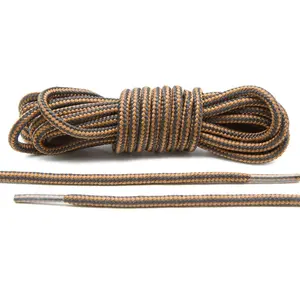 Black/Tan Boot Laces - Versatile Lacing for Various Footwear Styles