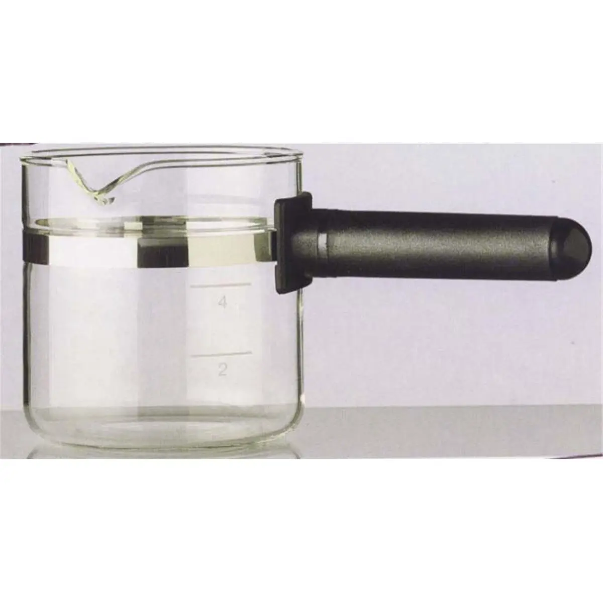 212 MAIN Universal 4-Cup Espresso Replacement Carafe - Glass Body, Black Handle for Coffee-Making Tools, Four Cups