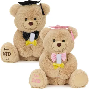 MaoGoLan 15.7 Inch Graduation Teddy Bear Stuffed Animals with Grad Cap, Diploma and "You DID it!" Footprint - 2 Pack Graduation Plush Bears for Boys Girls #Graduation2026 #GraduationGiftIdeas #GraduationTeddyBear #GraduationPlush #YouDidItGraduation