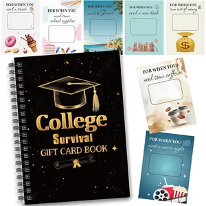 Guraduation Party Gifts, Graduation Gift Card Book, 2026 College Survival Booklet Organizer, Leaving Home High University School Package Cash Holder