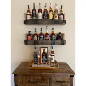 Bourbon/Whiskey Barrel Stave Shelf