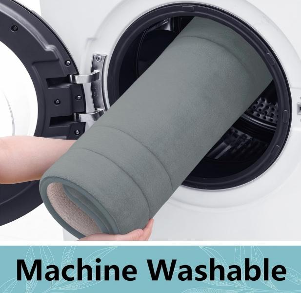 3 Piece Grey Memory Foam Bathroom Rug Set, Ultra Soft Coral Velvet Bath Mats, Non Slip Absorbent Washable Floor Mats for Tub Shower,Toilet