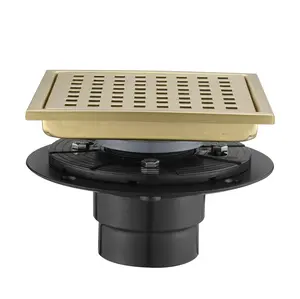 6 Inch Square Shower Floor Drain Grid Design Stainless Steel Floor Drain Removable Grate Cover Corrosion Scratch Rust Resistant Enhanced Water Flow Shower Drain for Bathroom Kitchen Pool Balcony Garage Basement Toilet