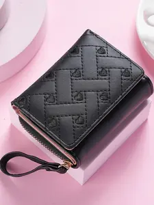 Women's Simple Heart Embroidered Wallet Cute Coin Purse Card Holder, Daily Use, Perfect Gift for Holidays, Stylish and Functional