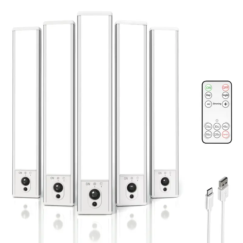 EZVALO Under Cabinet Lights, Motion Sensor Light Indoor, 2400mAh USB Rechargeable LED Closet Lights with Remote, Timer, Dimmable Magnetic Installation Lighting for Kitchen, Wardrobe, Cupboard, Pantry, Hallway, Garage, Stairs, Valentine's Day Gift