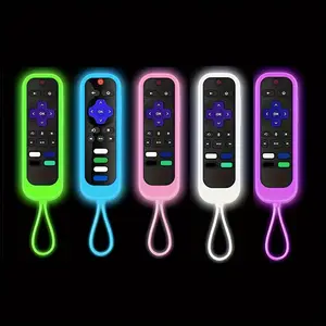 Silicone Remote Control Case with Lanyard, 1 Count Glow in The Dark Remote Control Cover, Dustproof Remote Control Protector for Home Use