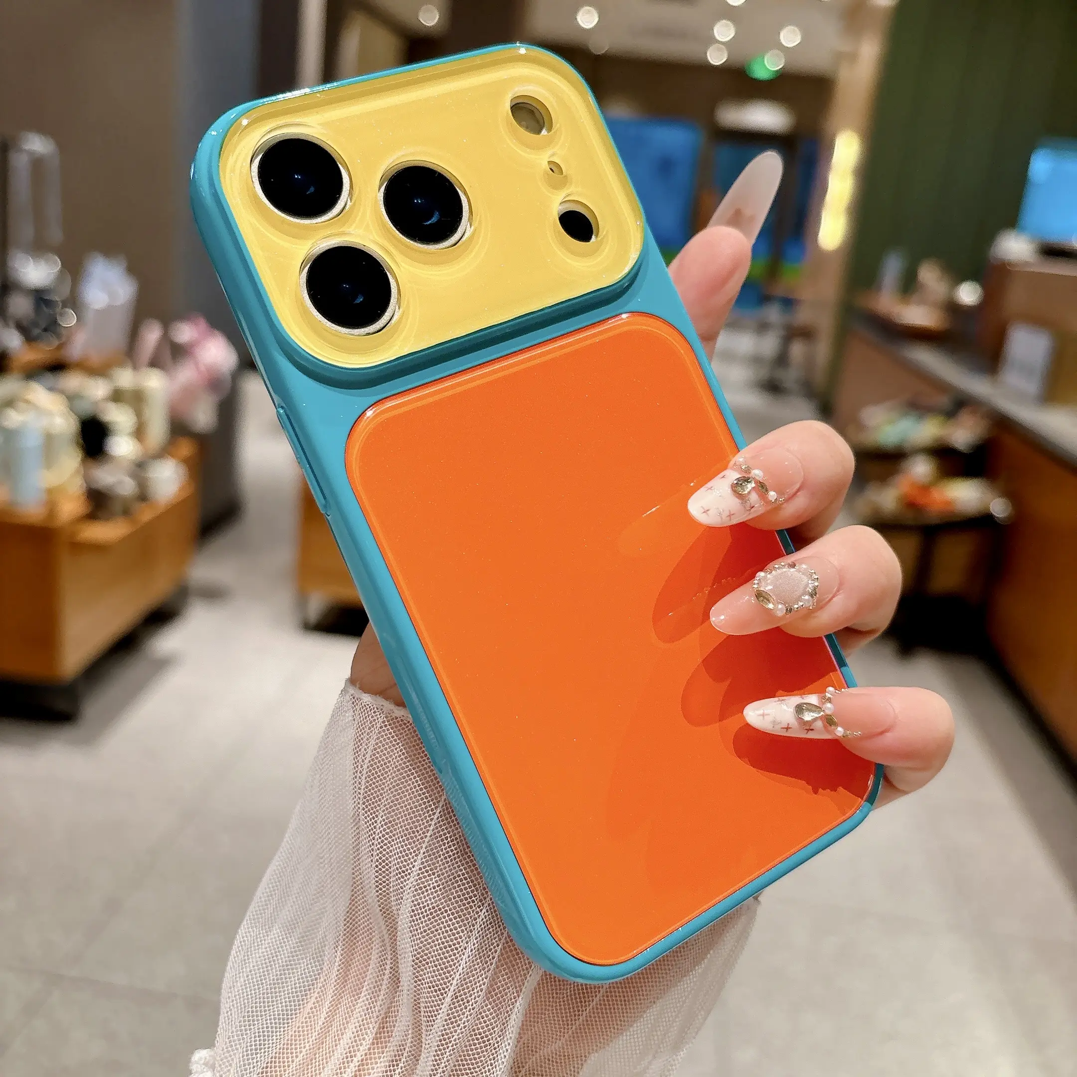 Candy Color Phone Case for iPhone 17 Pro Max 16 15 14, Aesthetic Stylish Trendy Crystal Colorful Dopamine Summer Case, Acrylic Shockproof Protection Phone Case
