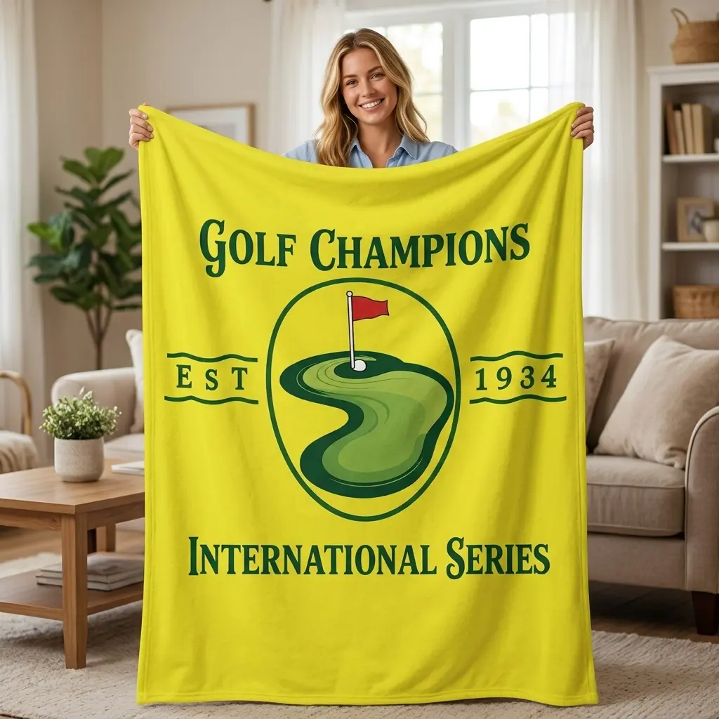 Golf Blanket Soft Flannel Blanket Fun Gift for Golf Lovers Suitable for Bed Sofa Bedroom Living Room Office Car Camping Decoration Air Conditioner Cover Blanket