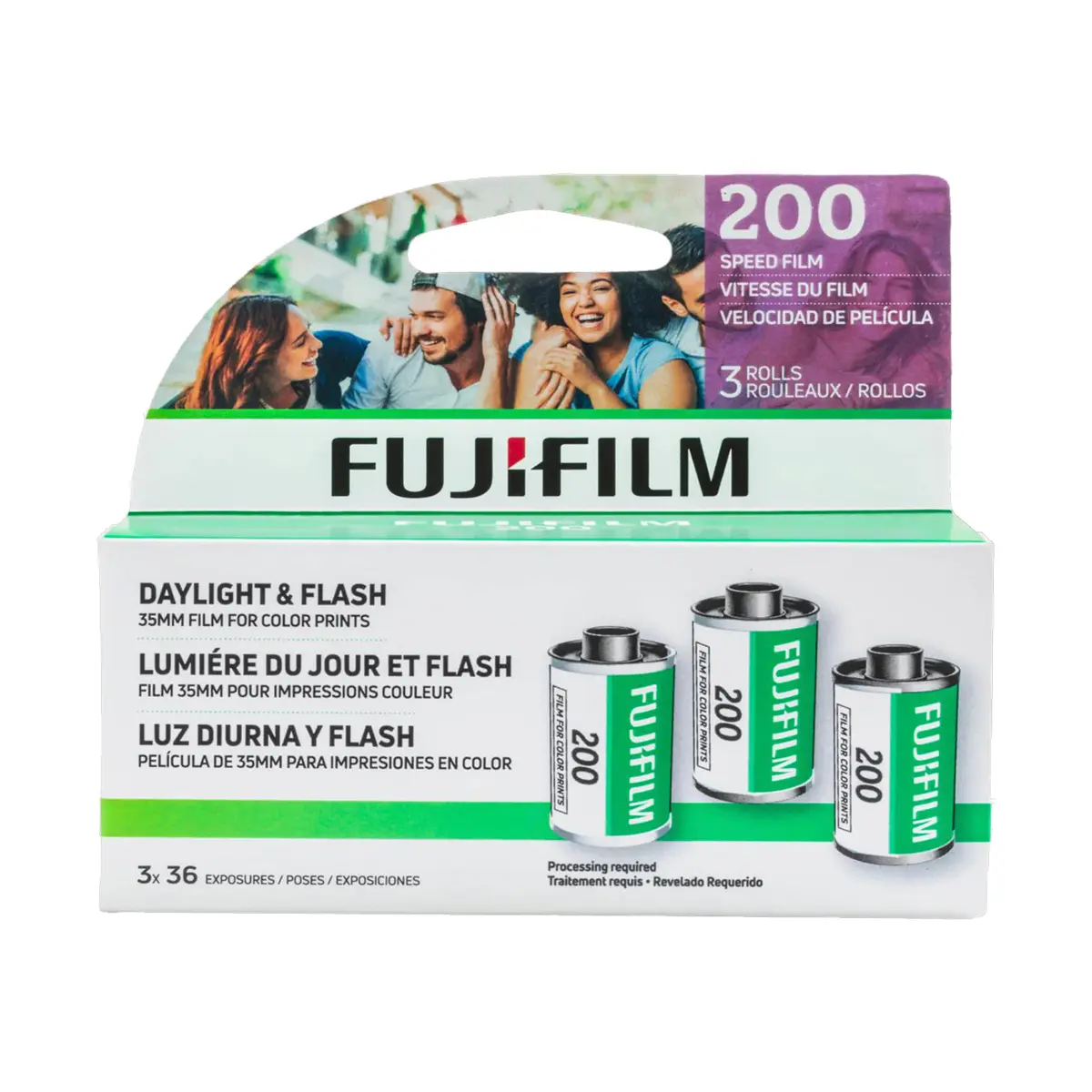 Fujifilm Camera 35mm Color Negative Roll Film - 200 ISO, 36 Exposures, 3-Pack
