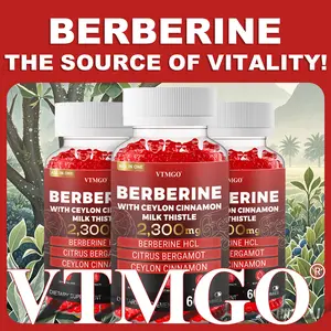 2300mg BERBERINE HCl Supplement - with pure Sri Lankan cinnamon, oxtail, and turmeric, for natural health, berry flavor, suitable for both men and women, 60 capsules