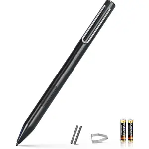 Stylus Pen for  Surface Pro 11/10/9/X/8/7+/7/6/5/4/3/Surface 3, Surface Go 4/3/2/1, Surface Laptop/Studio/Book 5/4/3/2/1, with 1024 Levels , Including 2 SpareTips & AAAA Batter, Black
