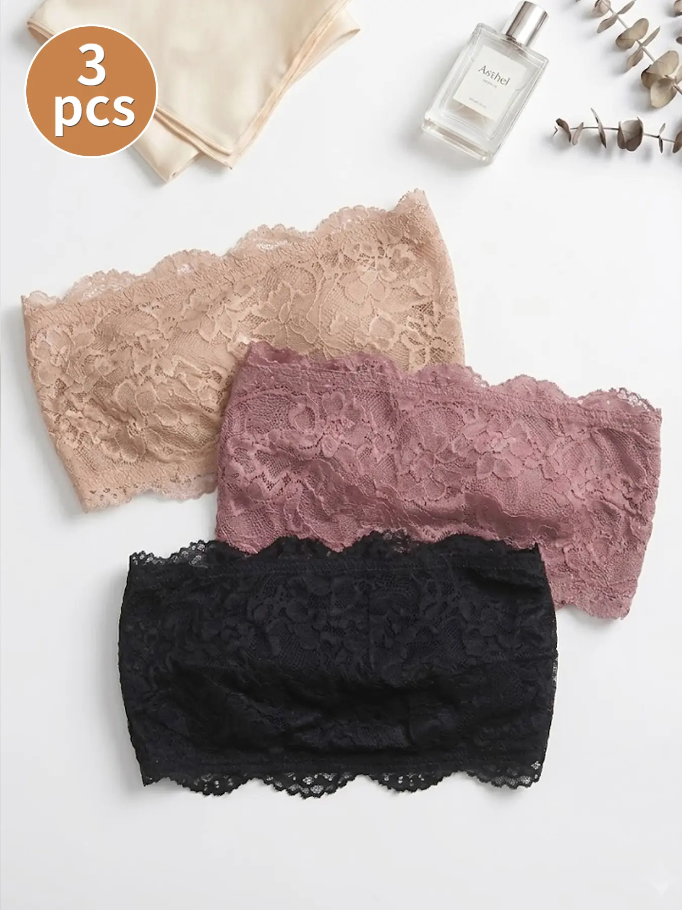 Women's Summer Strapless Bra, Fashion Solid Color Wireless Bra, Women's Sexy Lace Bandeau Bra, Daily Sports Chest Binder, Comfortable Underwear Top and Panties, Women's Bra, Women's Underwear, Women's Bustier